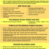 Polisi Perlindungan Pemberi Maklumat, Pejabat Setiausaha Kerajaan Negeri Perak